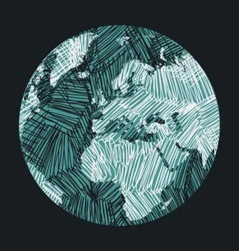 Earth sketch Stock Illustration