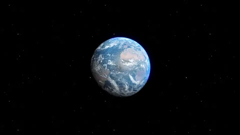 The Earth, slowly approaching as it rotates Stock Footage 332928284