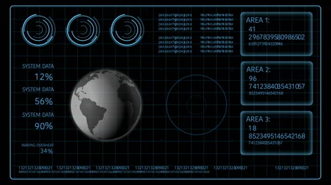 Earth slowly rotating around its axis (loop able) Stock Footage 68956911