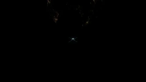 Earth slowly rotating in space, backlit by the sun with the lights of the planet Stock Footage 138632138