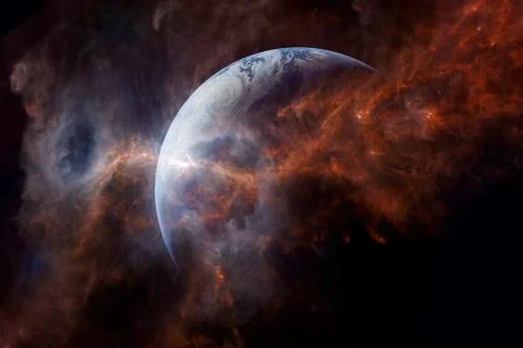 Earth. Solar system. Elements of this image furnished by NASA Фото