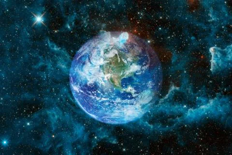 Earth. Solar system. Elements of this image furnished by NASA 库存照片
