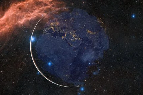 Earth. Solar system. Elements of this image furnished by NASA 库存照片