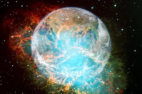 Earth. Solar system. Elements of this image furnished by NASA Foto stock