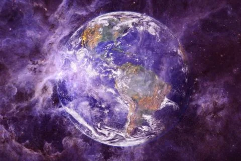 Earth. Solar system. Elements of this image furnished by NASA 库存照片