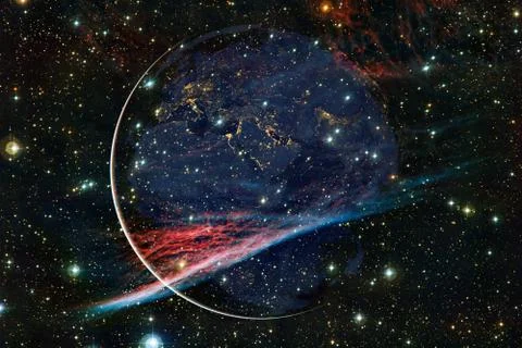 Earth. Solar system. Elements of this image furnished by NASA 库存照片