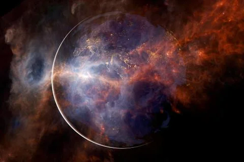 Earth. Solar system. Elements of this image furnished by NASA Foto stock