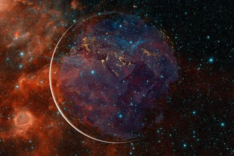 Earth. Solar system. Elements of this image furnished by NASA 库存照片