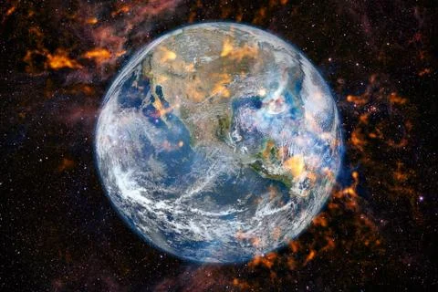 Earth. Solar system. Elements of this image furnished by NASA 库存照片