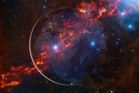 Earth. Solar system. Elements of this image furnished by NASA Stockfoto's