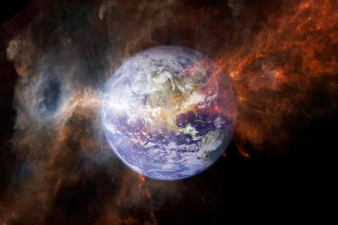 Earth. Solar system. Elements of this image furnished by NASA Фото