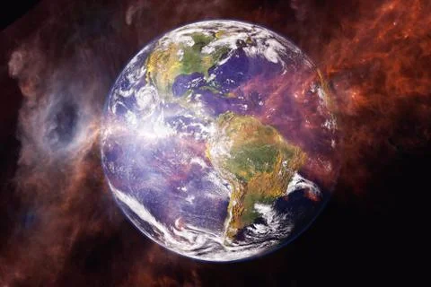 Earth. Solar system. Elements of this image furnished by NASA Фото