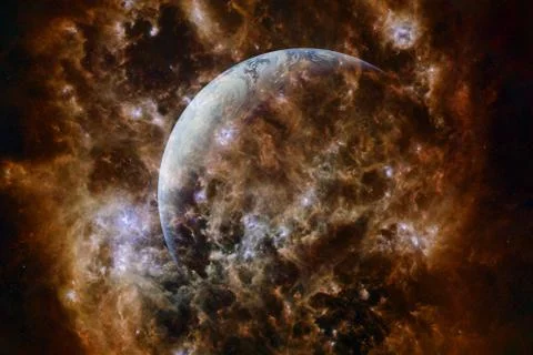 Earth. Solar system. Elements of this image furnished by NASA 스톡 사진