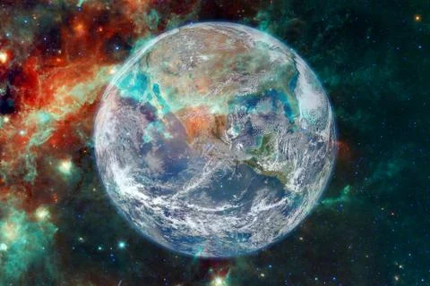Earth. Solar system. Elements of this image furnished by NASA 库存照片