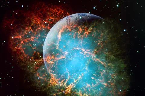 Earth. Solar system. Elements of this image furnished by NASA 库存照片