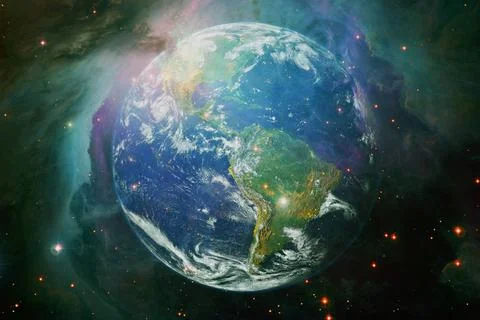  Earth. Solar system. Elements of this image furnished by NASA Earth. Sola... Stockfoto's