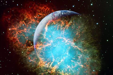  Earth. Solar system. Elements of this image furnished by NASA Earth. Sola... Foto stock