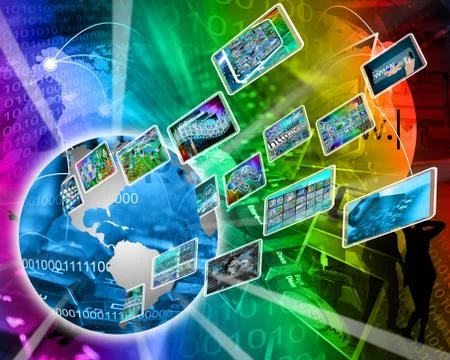 The earth is a source of information 스톡 일러스트