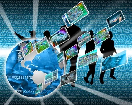 The earth is a source of information 스톡 일러스트