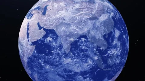 Earth in Space 3D Animation Video stock 288158687