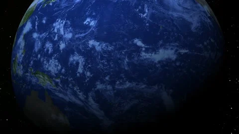 Earth from Space Animation with Starry Background. Stock Footage 310772839
