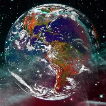 Earth. Space art. Elements of this image furnished by NASA Illustrazione stock