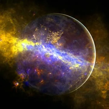 Earth. Space art. Elements of this image furnished by NASA Stockfoto's