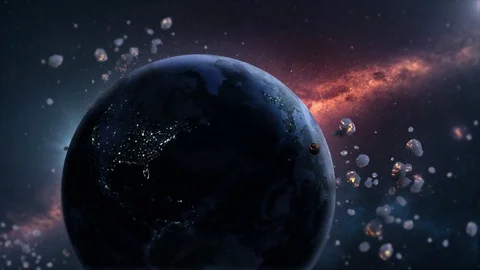 Earth in Space Background Video stock 88620565
