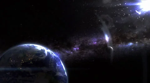 Earth in the space - background video Video stock 37495210