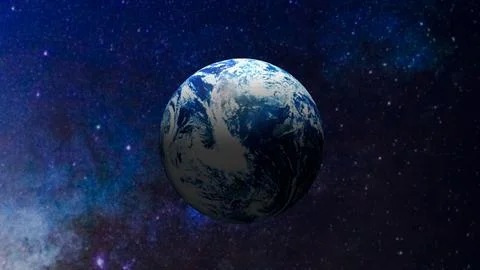 The earth in space for business or sci concept 3d rendering Stock Illustration