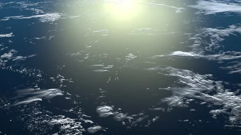 Earth from space. The camera flies away from the Earth. Shooting from above. 4K 스톡 동영상 159440899