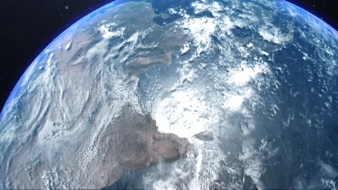 Earth in space with camera moves 4 Stock Footage 164771285