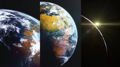 Earth in space clip set Stock Footage 291223787