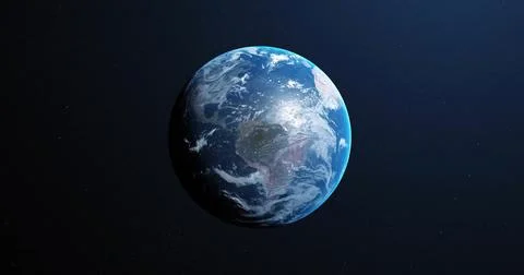 Earth in space with clouds and continents visible, highlighting global beauty 스톡 일러스트
