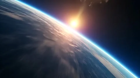 Earth space dive blue planet Stock Footage 293028878