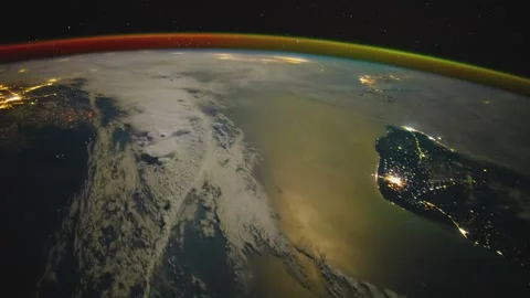 Earth from space. Flight over the Earth time lapse. Planet Earth seen from the Stock Footage 243172003