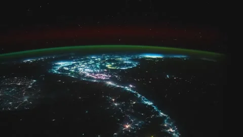 Earth from space. Flight over the Earth time lapse. Planet Earth seen from the Stock Footage 243715218