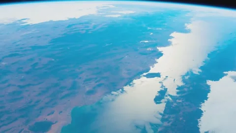 Earth from space. Flight over the Earth time lapse. Planet Earth seen from the Stock Footage 243715560