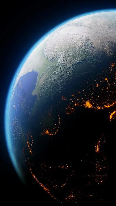 Earth in space Video stock 258369281