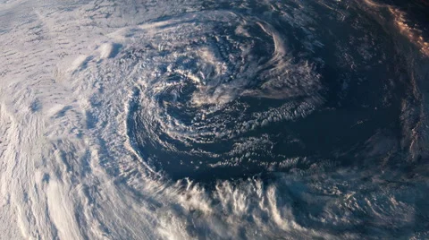 Earth from space hurricane Stockbeeldmateriaal 44474068