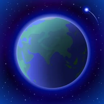 Earth in space Stock Illustration