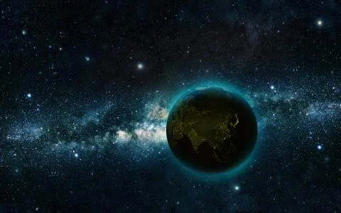 Earth space Stock Illustration