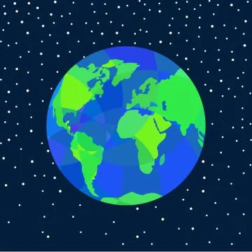 Earth in space Stock Illustration