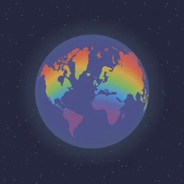 Earth in space. Stock Illustration