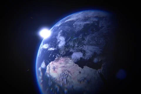 Earth in space Stock Illustration