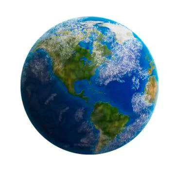 Earth from space isolated on white background. Stock Illustration