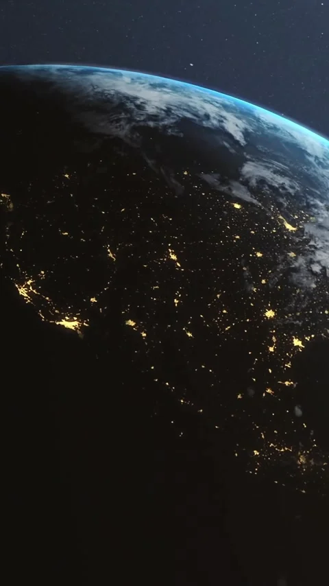 Earth from space with network connections and data processing animation overlay Stock Footage 319811766