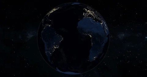 Earth From Space At Night 4K 動画素材 88210309