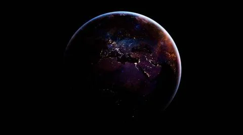 The Earth from space at night. Elements of this image furnished by NASA Th... Stockfoto's