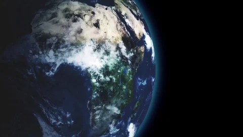 Earth by in space night. the planet slowly rotates and moves away. stops at the 動画素材 83666852